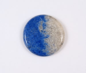 Lapis lazuli and alabaster disk.