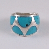 Damaged turquoise inlay in silver ring